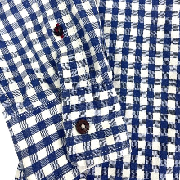International Report Designed for Fun Blue Gingham Button Shirt Floral Accent L - Picture 6 of 12